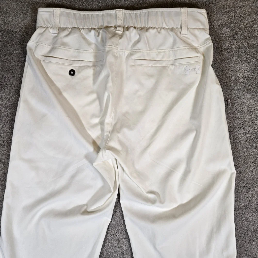 Under Armour Pants Mens Golf Pant 32x32 White Golf Performance Nylon Stretch